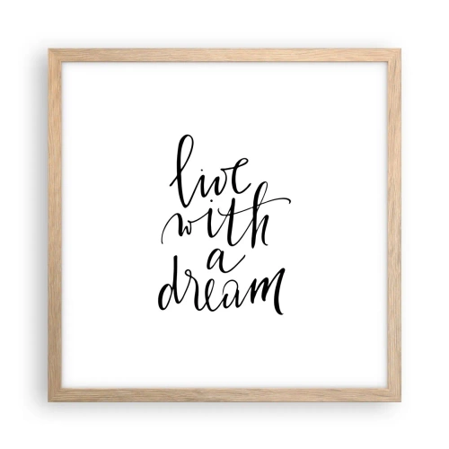 Affisch i ram av ljusek - Of course - 40x40 cm