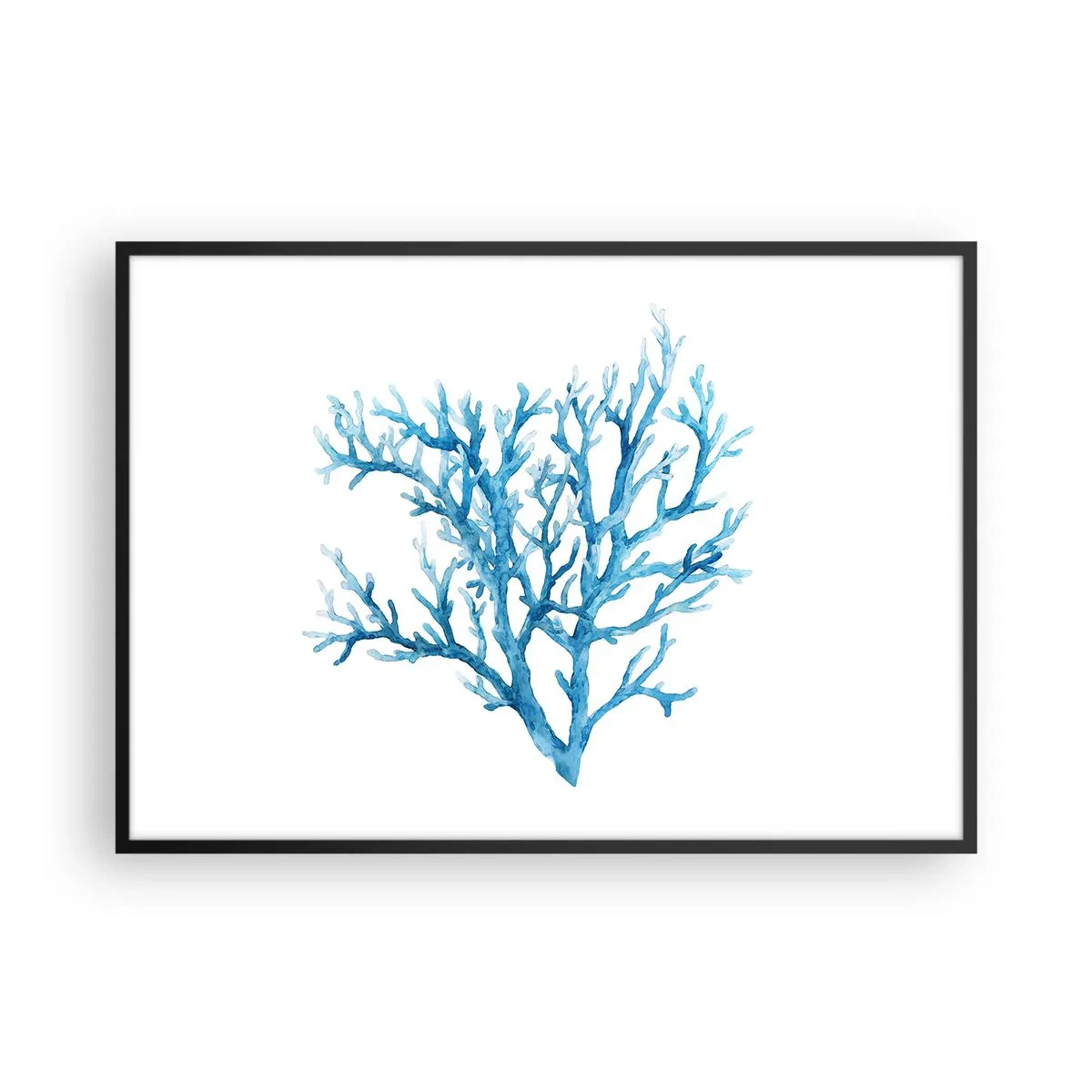 Affisch i svart ram - Marin filigran - 100x70 cm