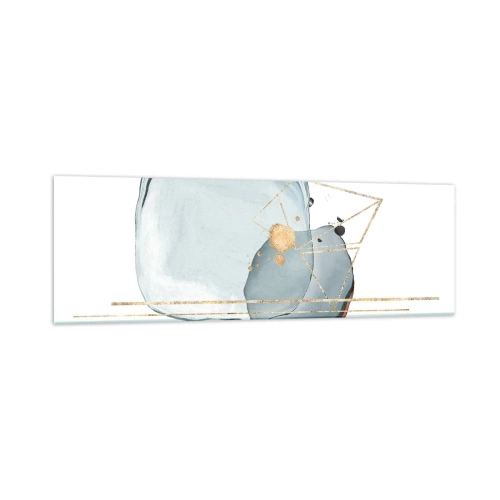 Glastavla - Bild på glas - En studie av droppar - 160x50 cm