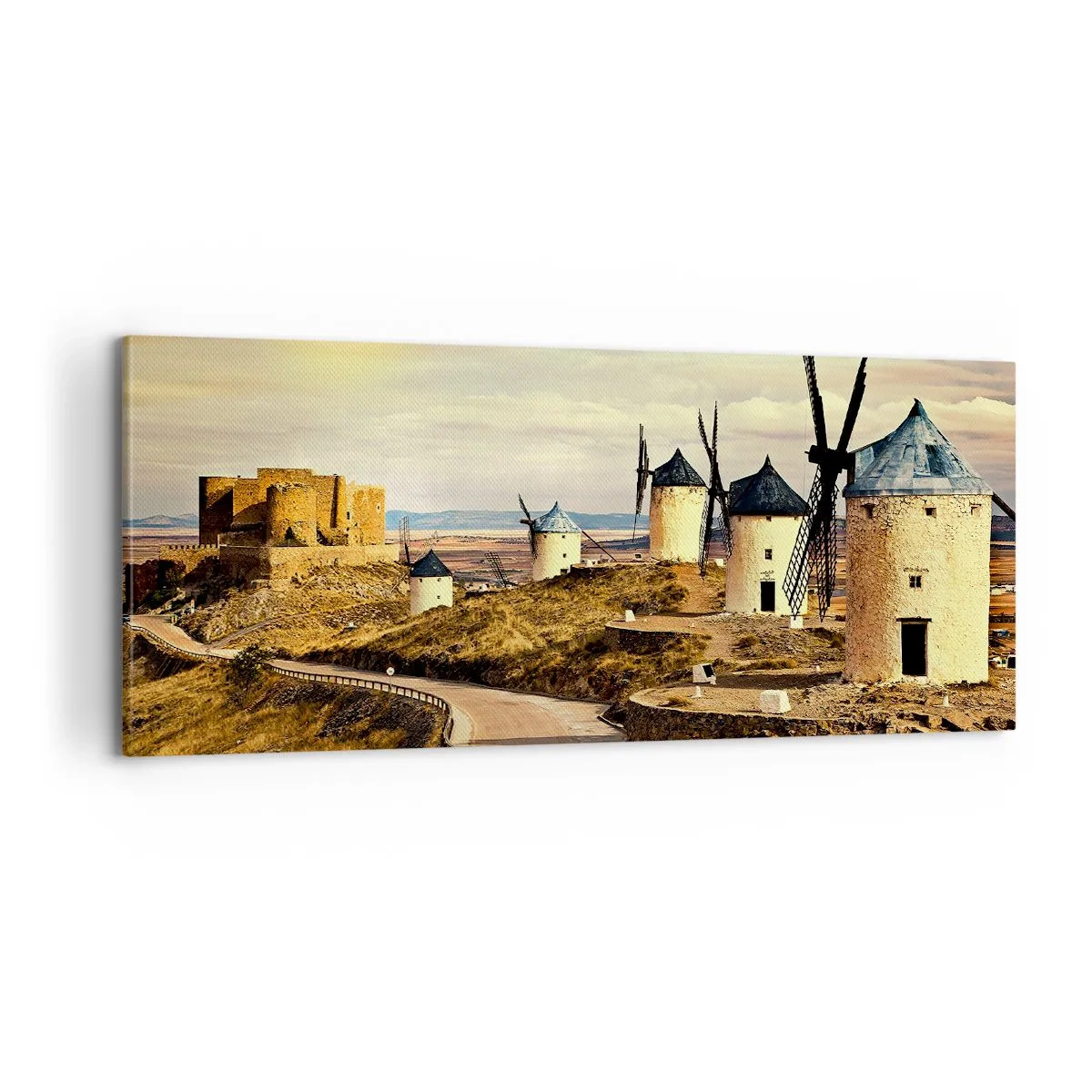 Canvastavla - Bild på duk - Don Quixote kommer snart - 100x40 cm