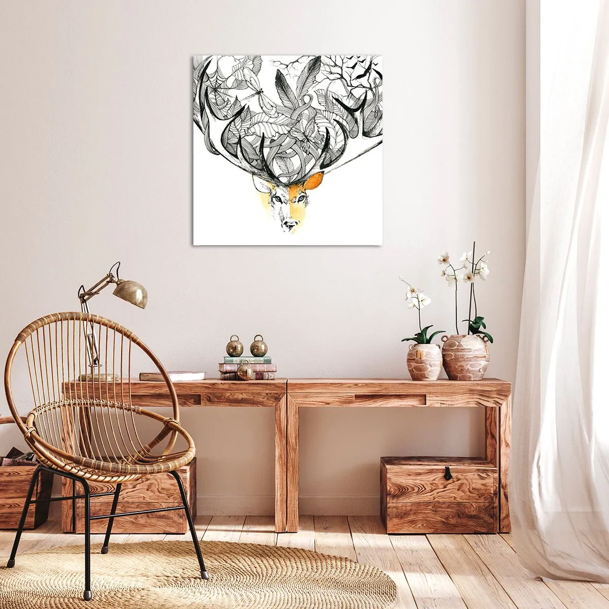 Canvastavla - Bild på duk - Ymnighetshorn - 70x70 cm
