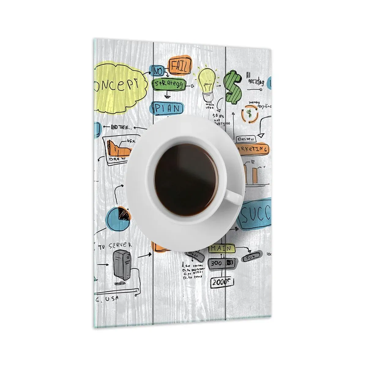 Glastavla - Bild på glas - Rastdags - 80x120 cm