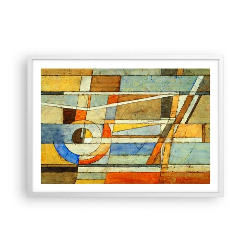 Affisch i vit ram - Kubismen på bygget - 70x50 cm