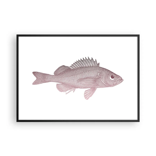 Affisch i svart ram - Storögd fisk - 100x70 cm