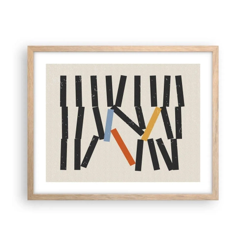 Affisch i ram av ljusek - Domino - komposition - 50x40 cm
