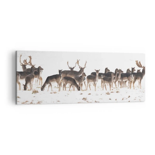 Canvastavla - Bild på duk - Julen är på väg? - 140x50 cm