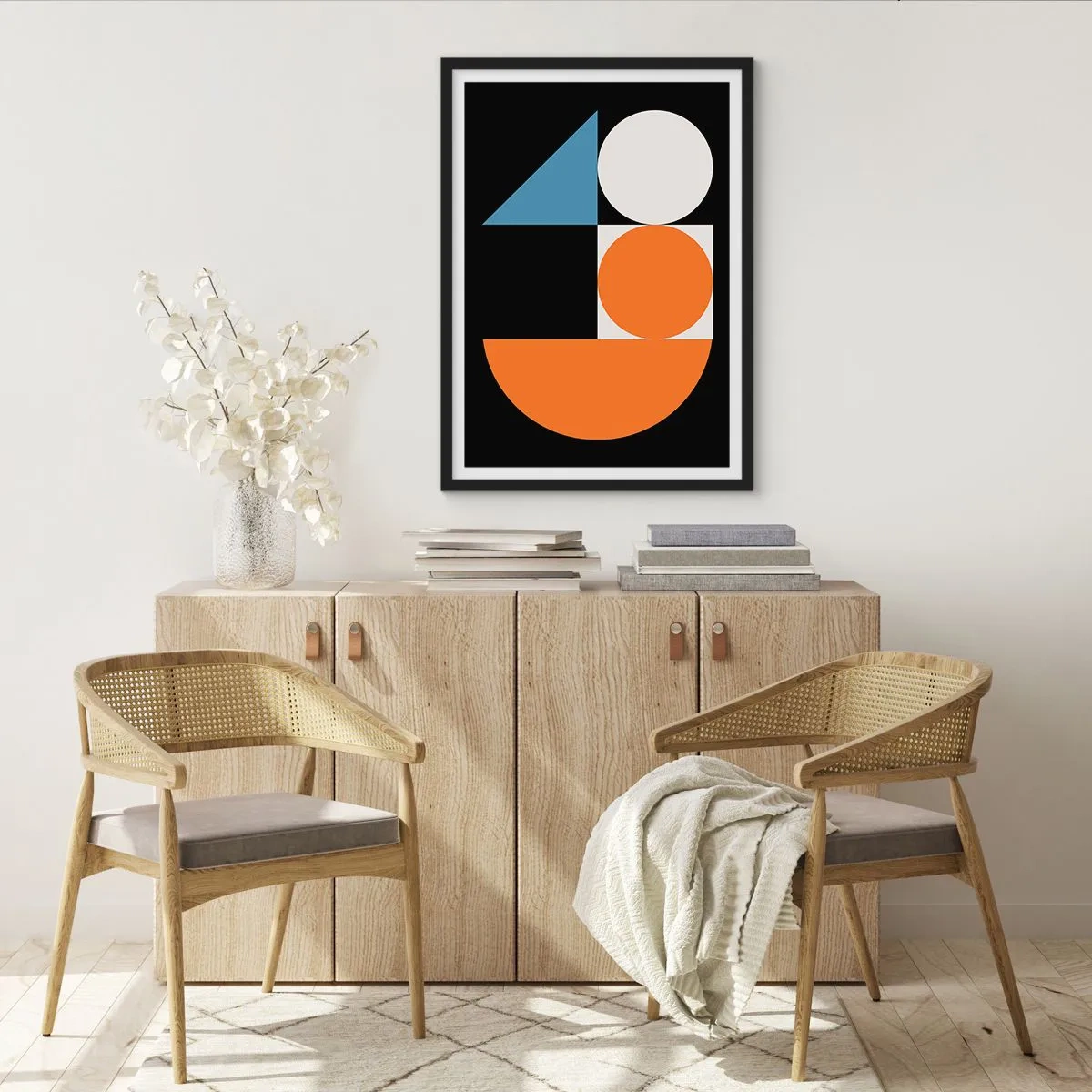 Affisch i svart ram - Geometriska figurer - 70x100 cm