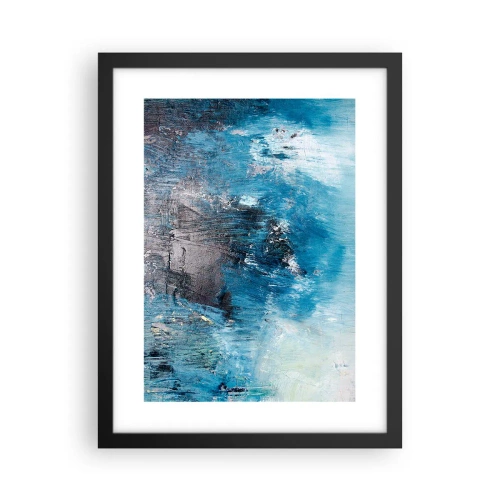 Affisch i svart ram - Blå rapsodi - 30x40 cm