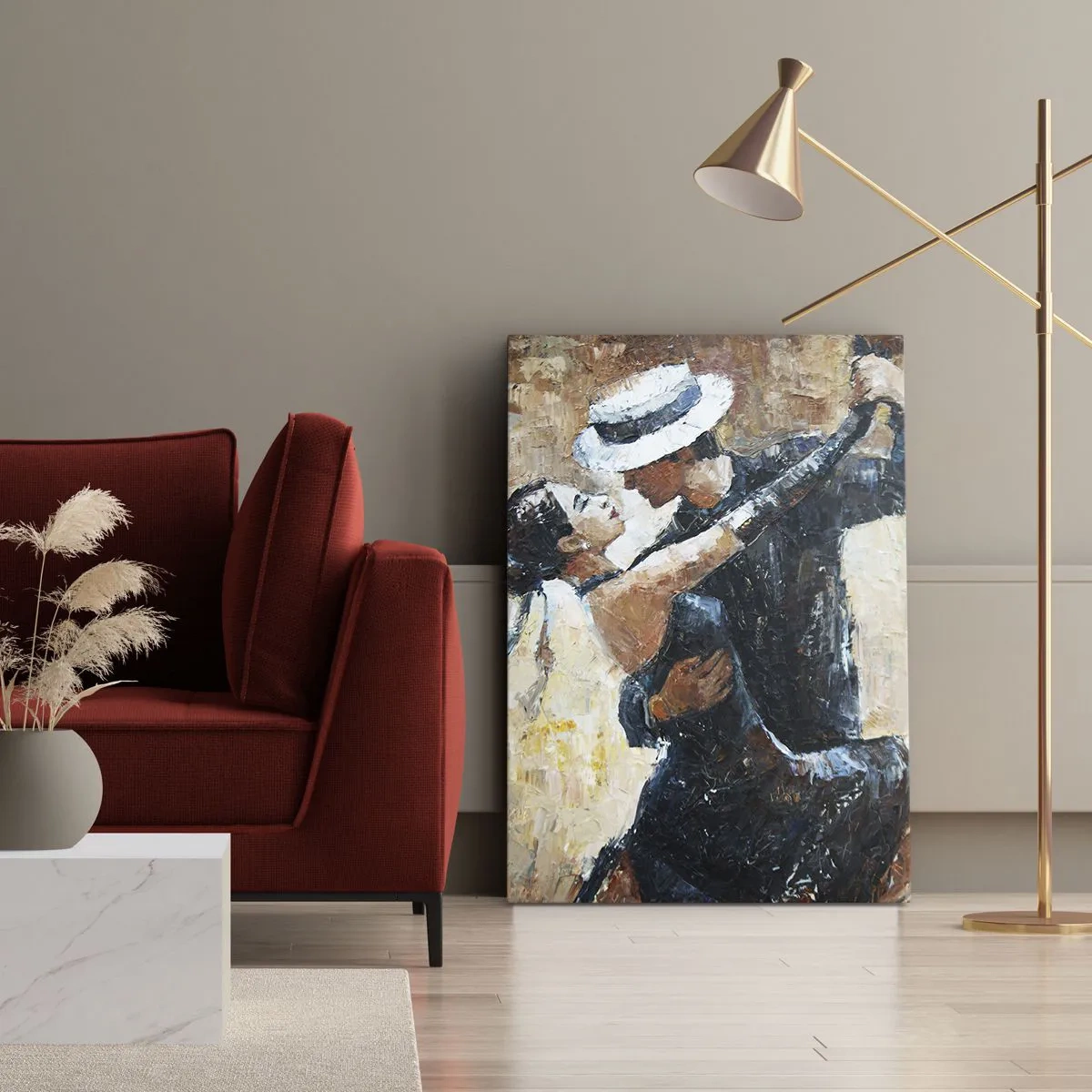 Canvastavla - Bild på duk - A la Rudolf Valentino - 50x70 cm