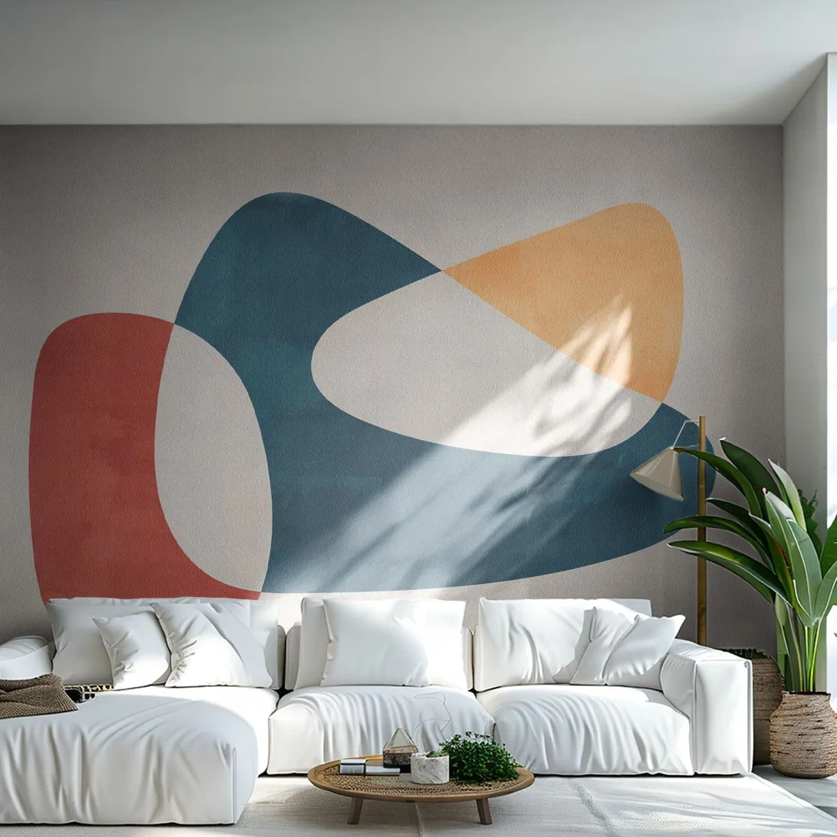 Fototapet Premium Canvas - Influenser och metamorfoser - Bit, Former, Minimalistisk - 150x105 cm