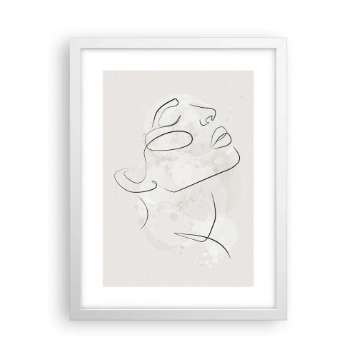 Affisch i vit ram - Drömmens kontur - 30x40 cm