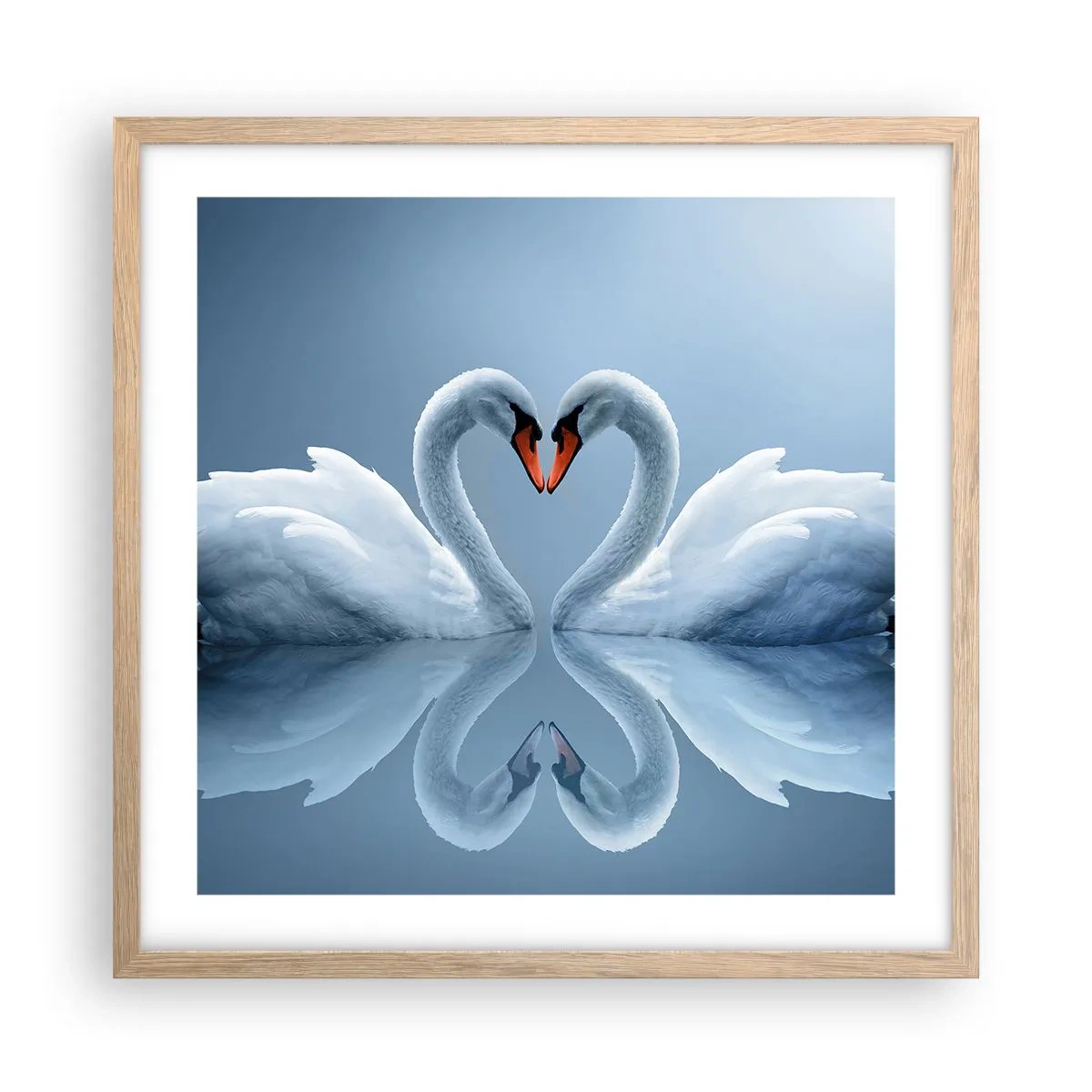 Affisch i ram av ljusek - Tid för kärlek - 50x50 cm