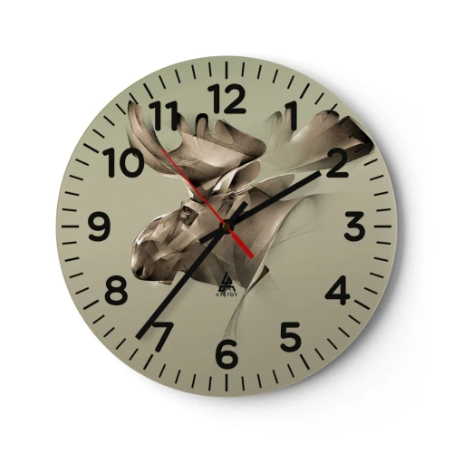 Väggklocka - Klocka på glas - Lugnets kraft - 30x30 cm