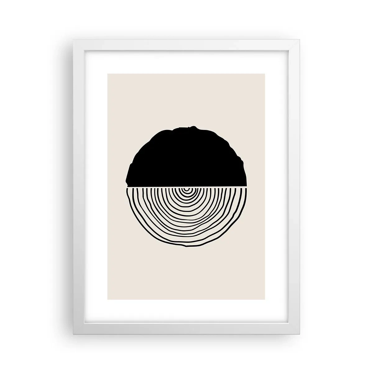 Affisch i vit ram - Hälften hälften - 30x40 cm