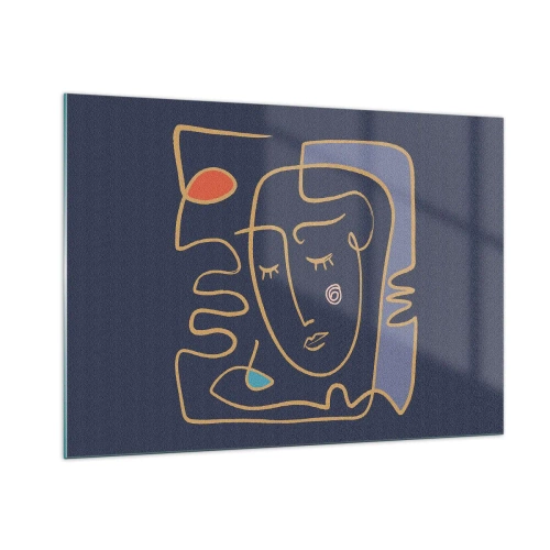 Glastavla - Bild på glas - I drömmarnas värld - 100x70 cm