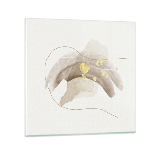 Glastavla - Bild på glas - Träffat i rummet - 30x30 cm