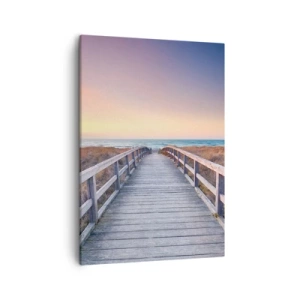 Canvastavla - Bild på duk - Kvällssken i Östersjön - 50x70 cm