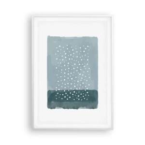 Affisch i vit ram - Uppstådda ur det blåa - 70x100 cm
