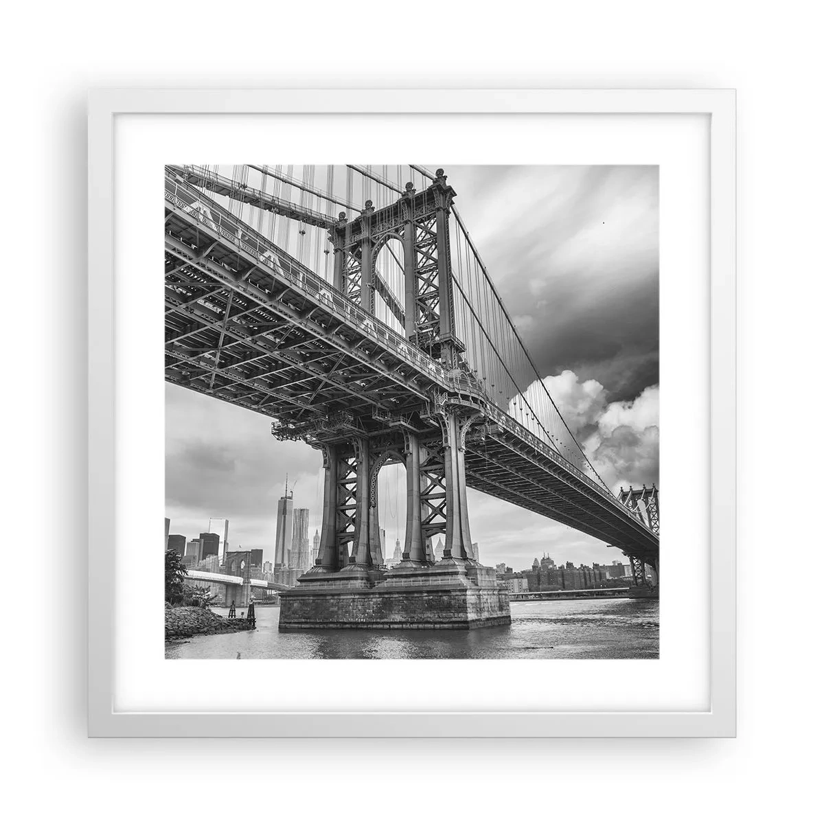 Affisch i vit ram - Till stadens hjärta - 40x40 cm