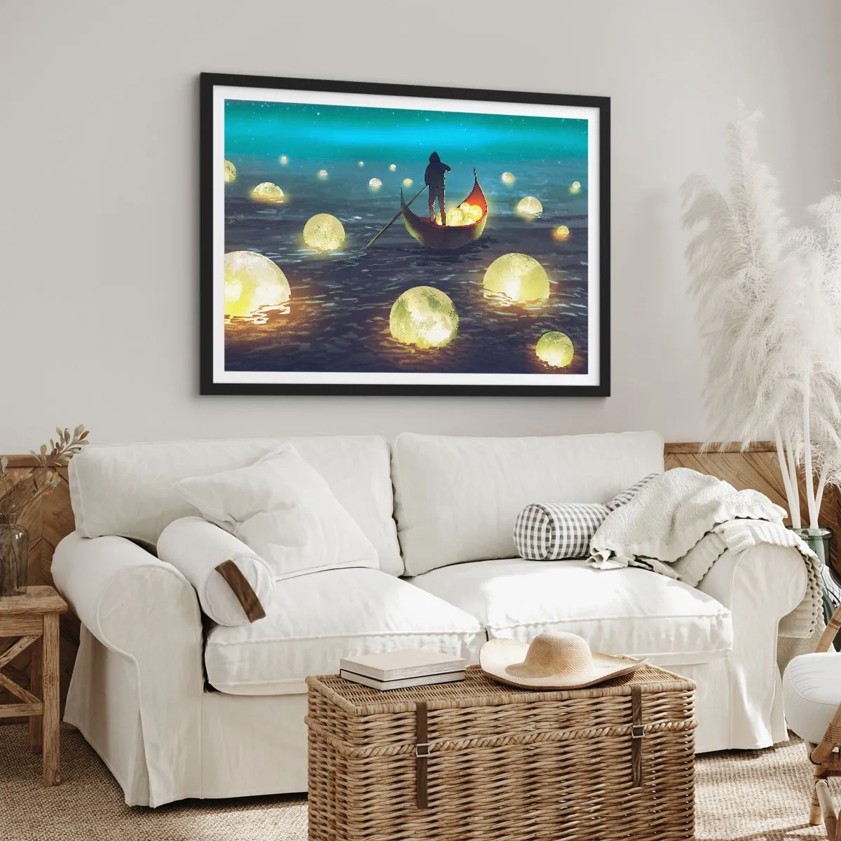 Affisch i svart ram - Saker som filosoferna inte drömt om - 91x61 cm