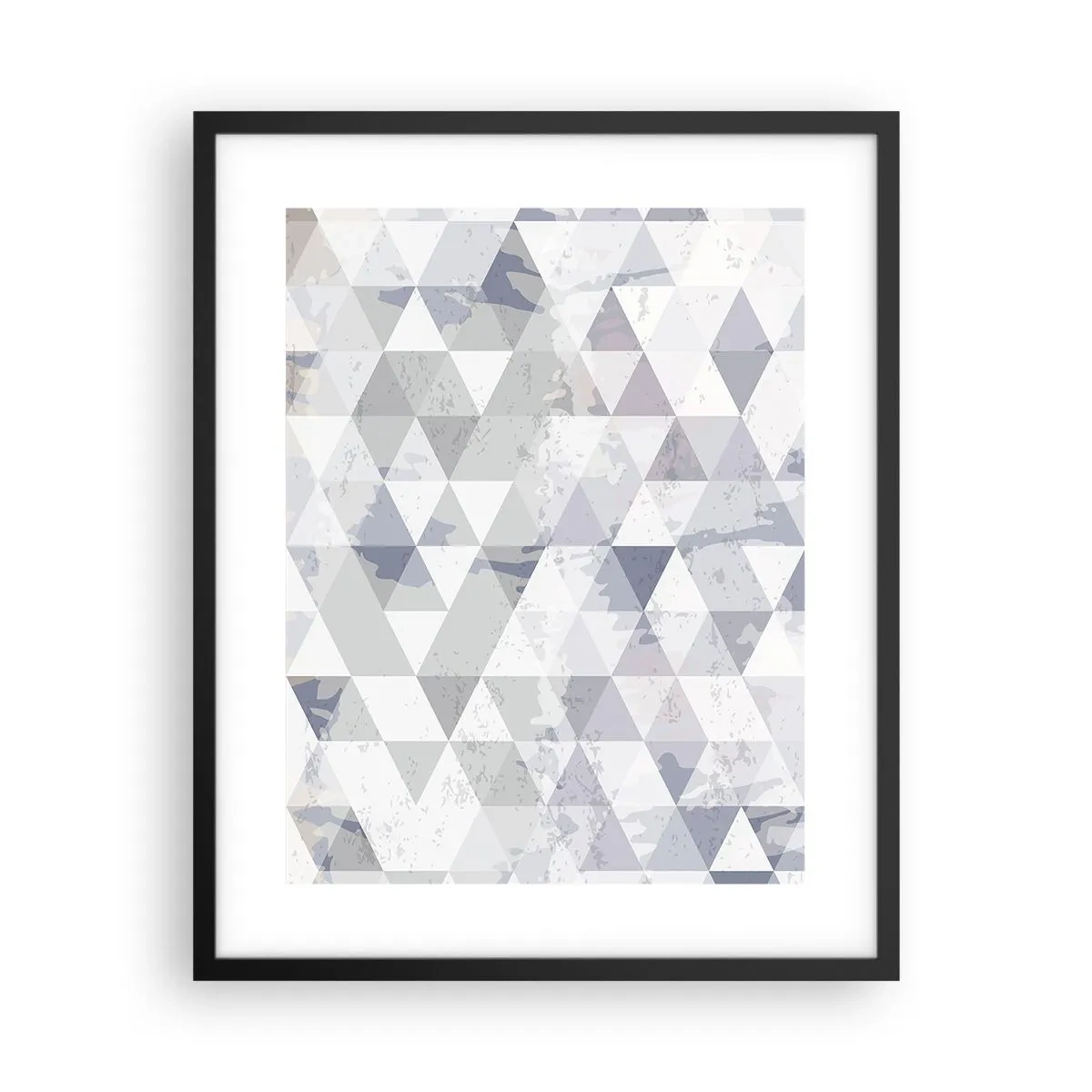 Affisch i svart ram - Trianglar - 40x50 cm
