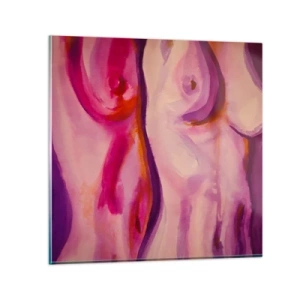 Glastavla - Bild på glas - Ode till kvinnlighet - 40x40 cm