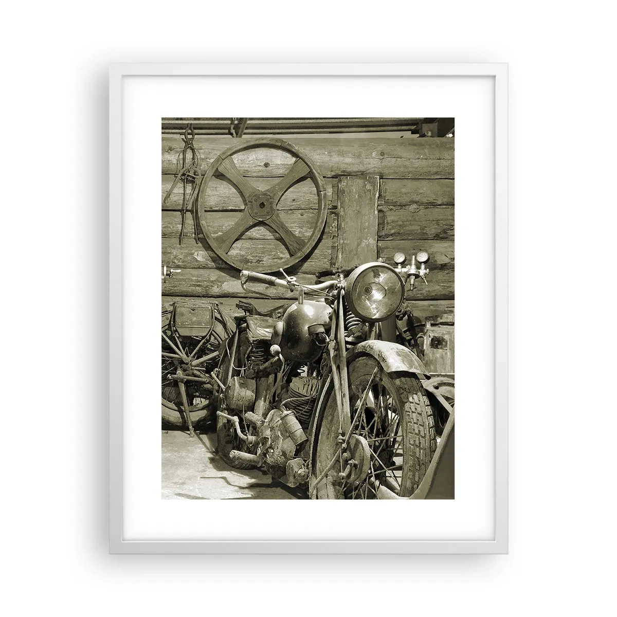 Affisch i vit ram - I onkel Lasses skjul - 40x50 cm