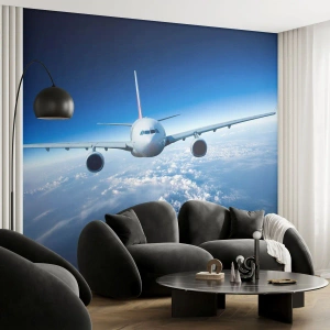 Självhäftande Fototapet Deluxe Sticker - Jag flyger för jag vill - Plan, Flygplan, Resa - 200x140 cm