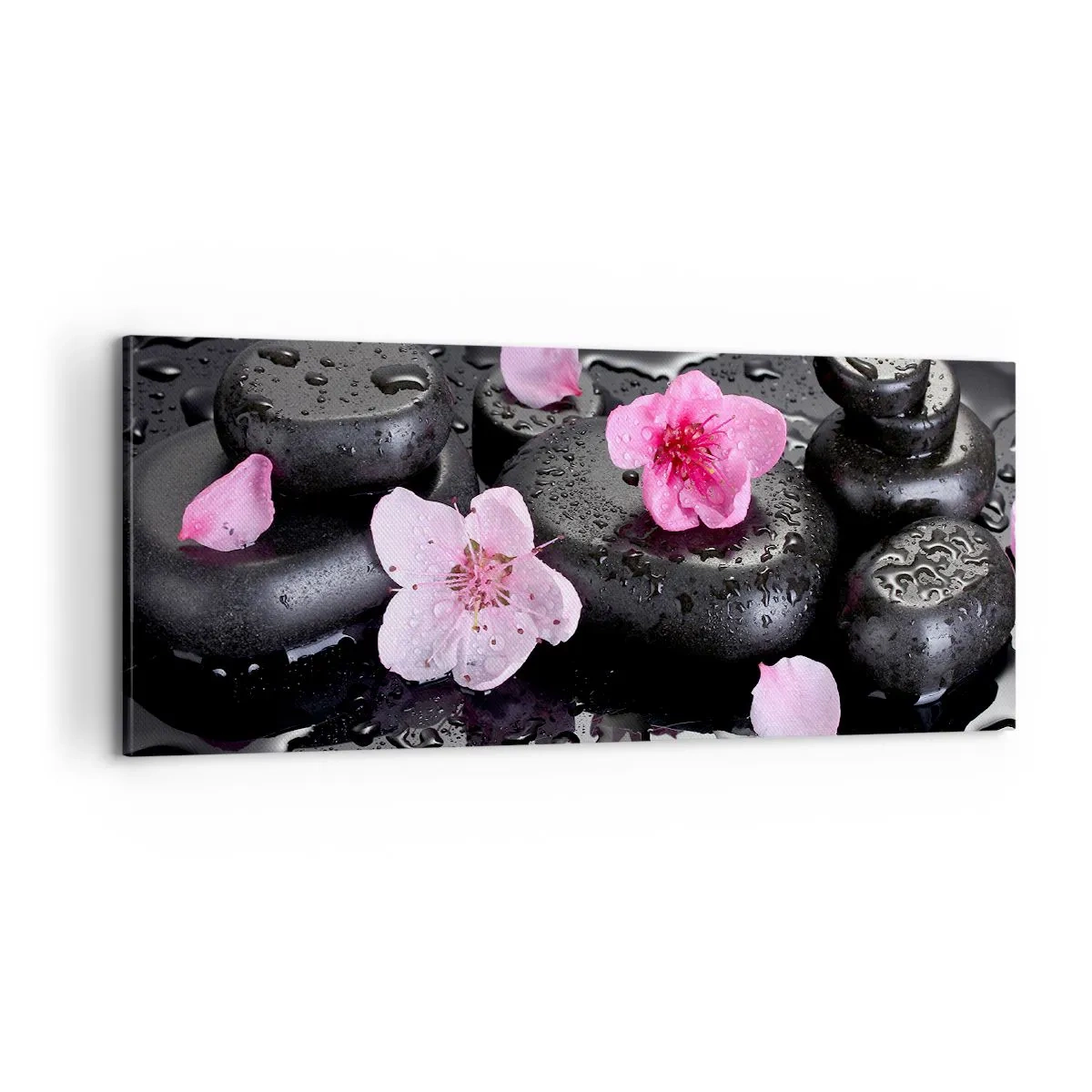 Canvastavla - Bild på duk - Så faller en sten från hjärtat - 100x40 cm