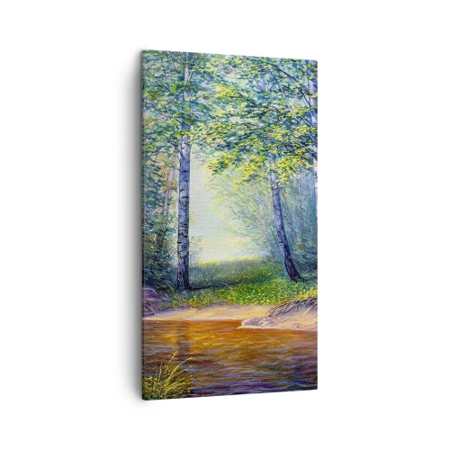 Canvastavla - Bild på duk - Idyllisk vy - 45x80 cm
