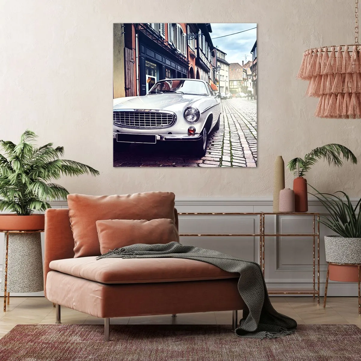 Canvastavla - Bild på duk - Det förflutna är idag - 70x70 cm