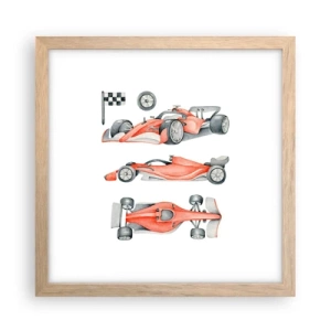 Affisch i ram av ljusek - Att komma ikapp en dröm - 30x30 cm