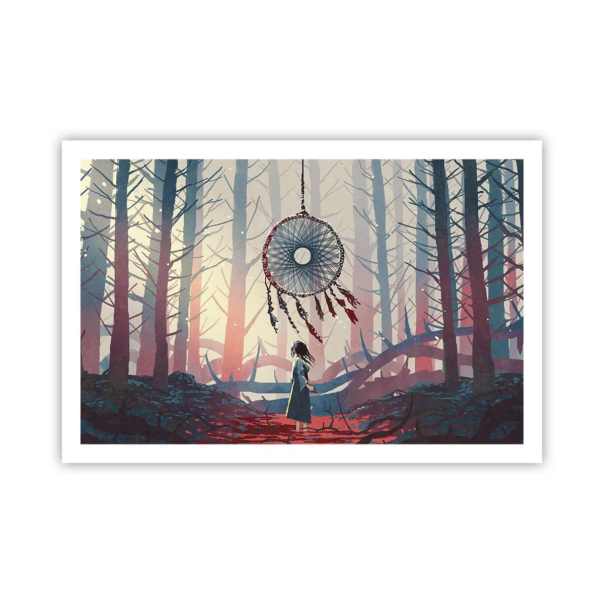 Affisch - Hemlighetsfull ritual av lyckan - 91x61 cm