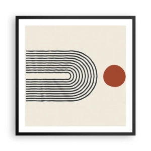 Affisch i svart ram - Formernas och färgernas magnetism - 60x60 cm