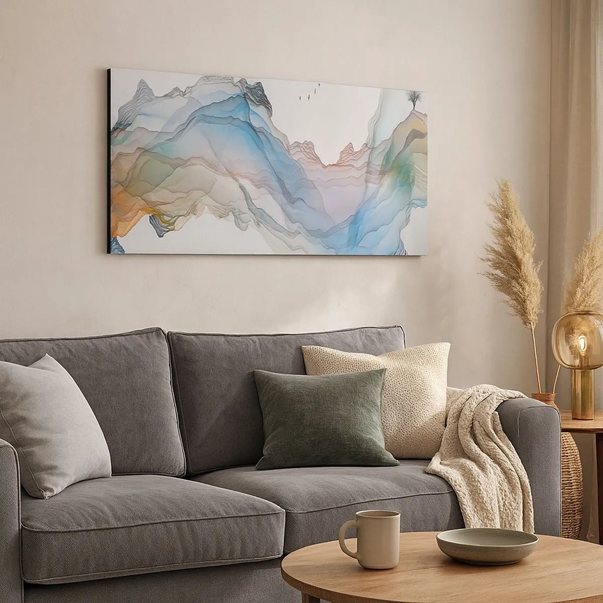 Canvastavla - Bild på duk - Mot kristallfjäll - 100x40 cm