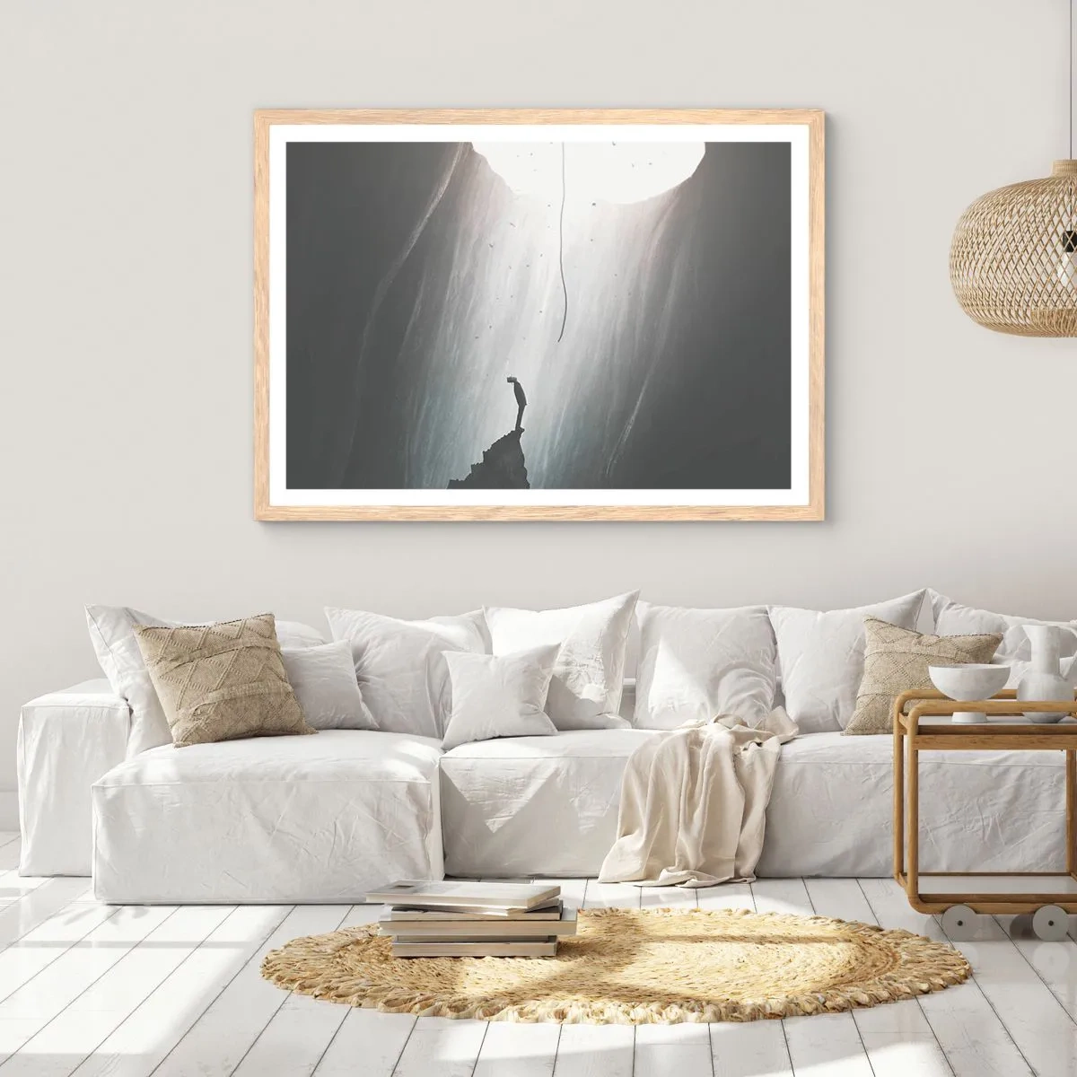 Affisch i ram av ljusek - Det finns alltid en väg ut - 100x70 cm