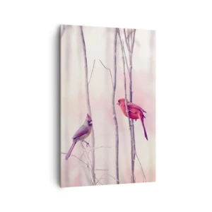 Canvastavla - Bild på duk - Rosa skogens saga - 80x120 cm