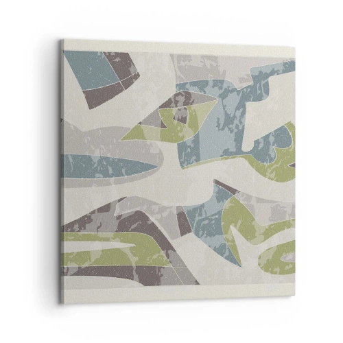 Canvastavla - Bild på duk - Komposition bakom glas - 60x60 cm