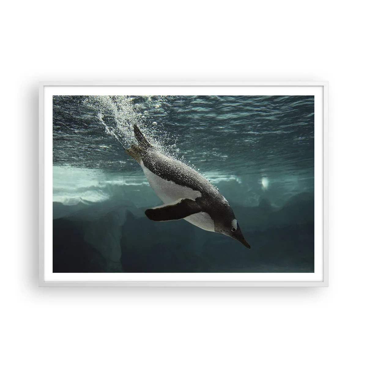 Affisch i vit ram - Välkommen till min värld - 100x70 cm