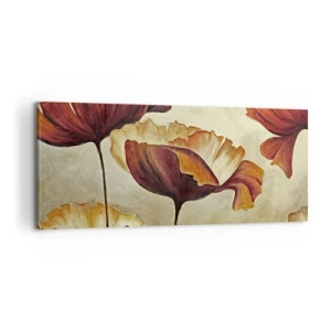 Canvastavla - Bild på duk - Ängsblommor - 100x40 cm