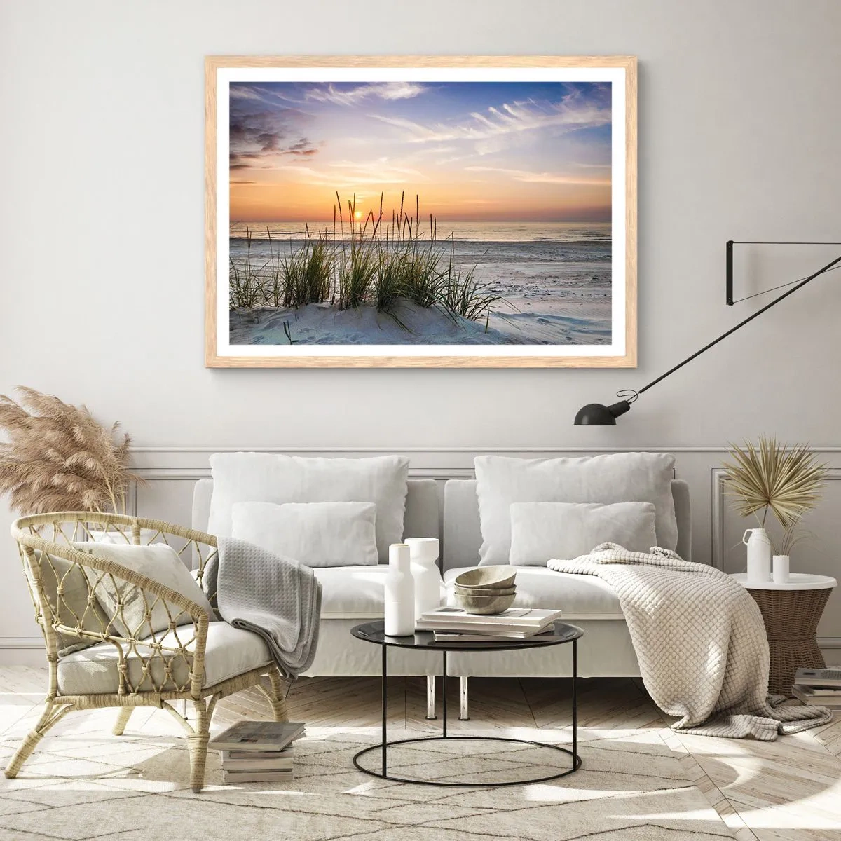 Affisch i ram av ljusek - Titta, tänk, känn - 70x50 cm