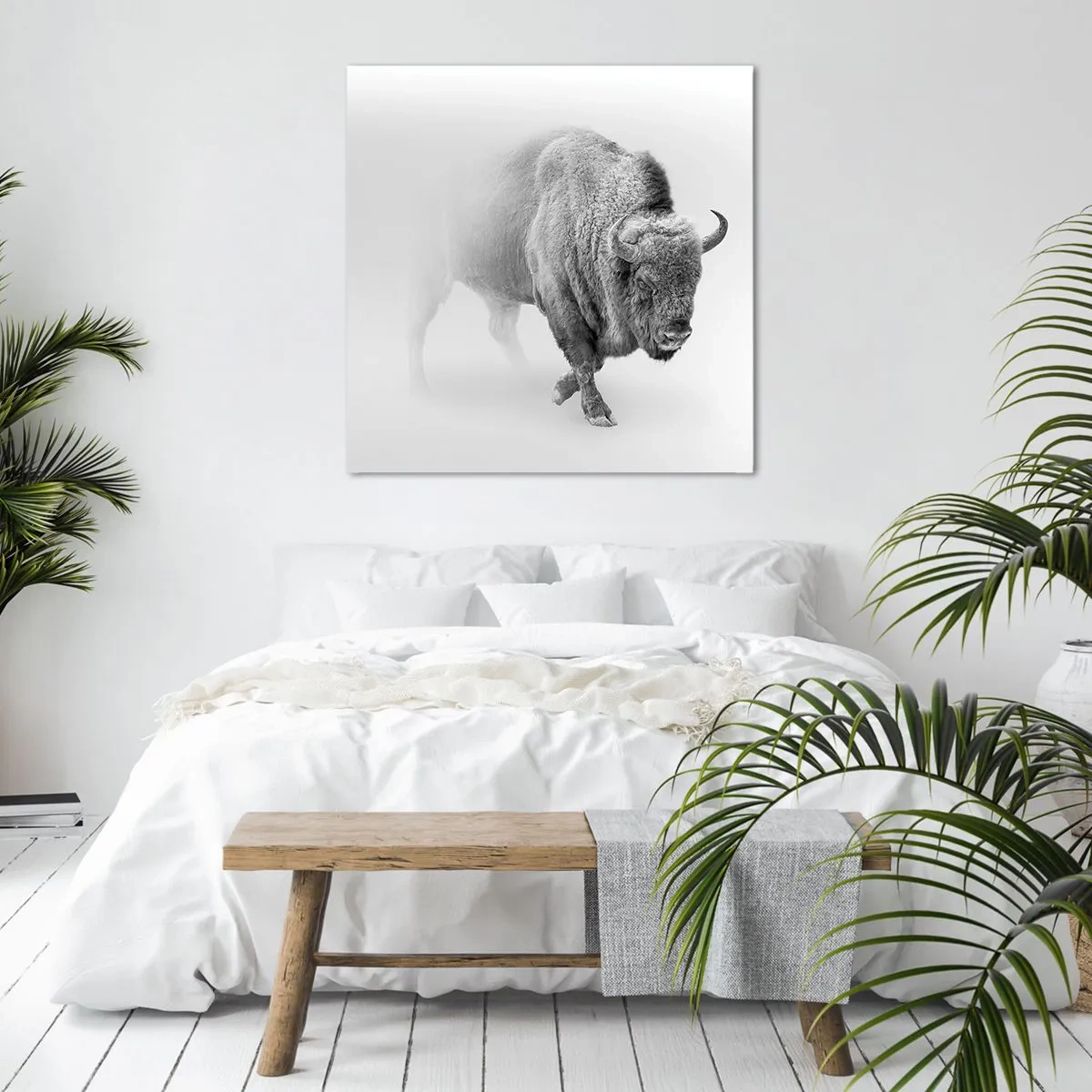 Canvastavla - Bild på duk - Präriens kung - 70x70 cm