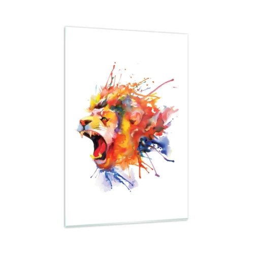 Glastavla - Bild på glas - Explodera med ilska  - 80x120 cm
