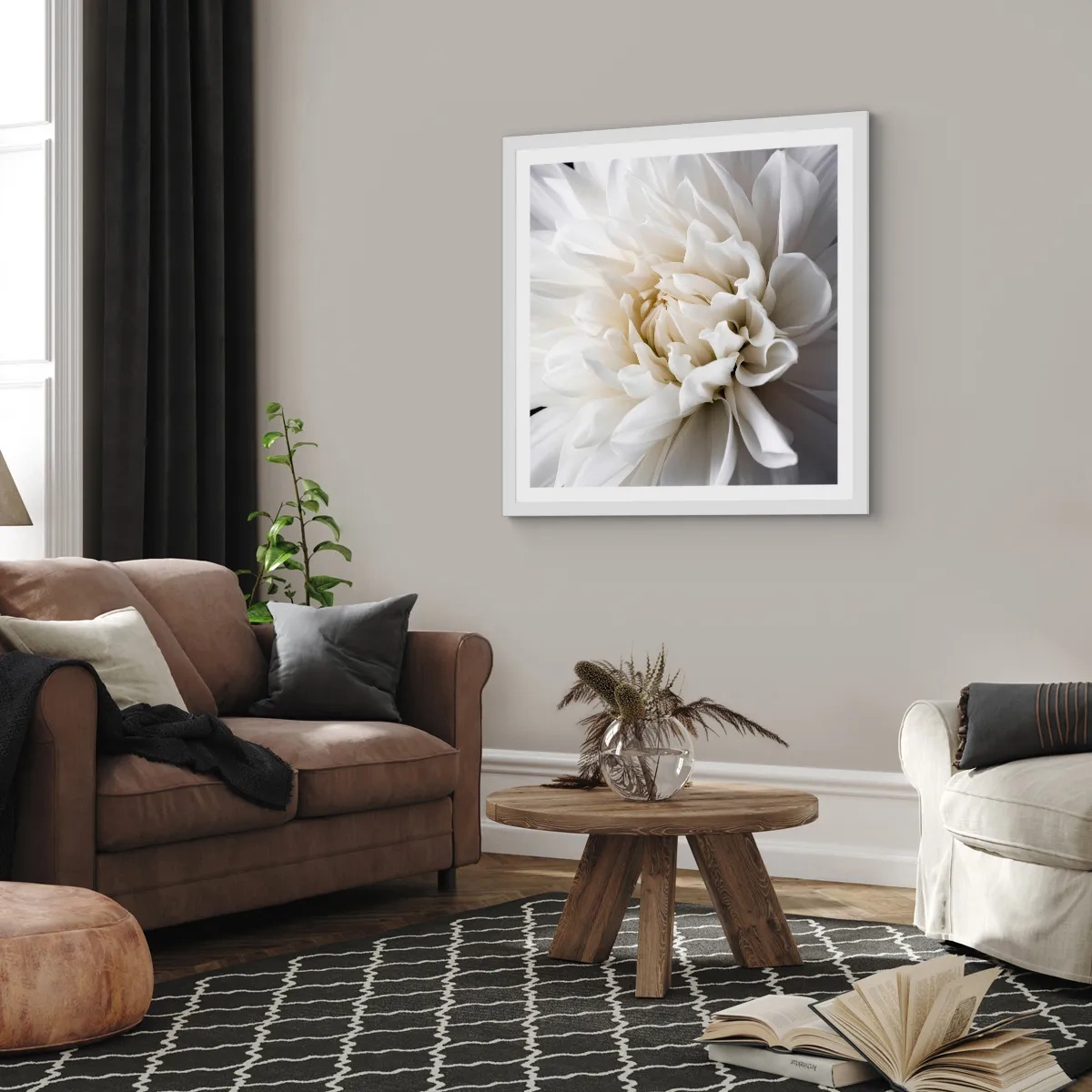 Affisch i vit ram - En bruds morgon - 50x50 cm