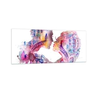 Glastavla - Bild på glas - Suckarnas hemliga bro - 100x40 cm