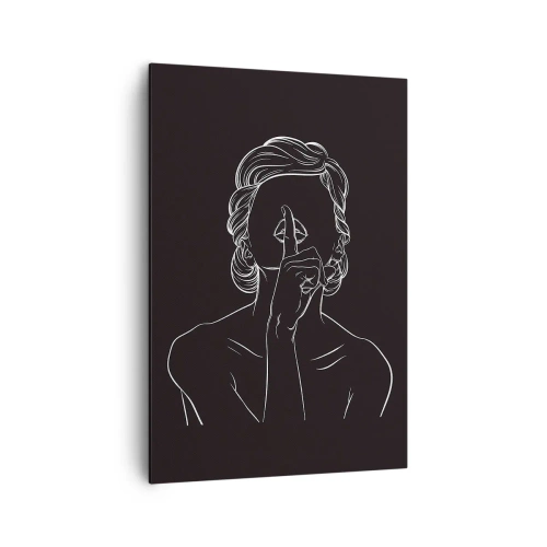 Canvastavla - Bild på duk - Skönhet blommar i tystnad - 70x100 cm