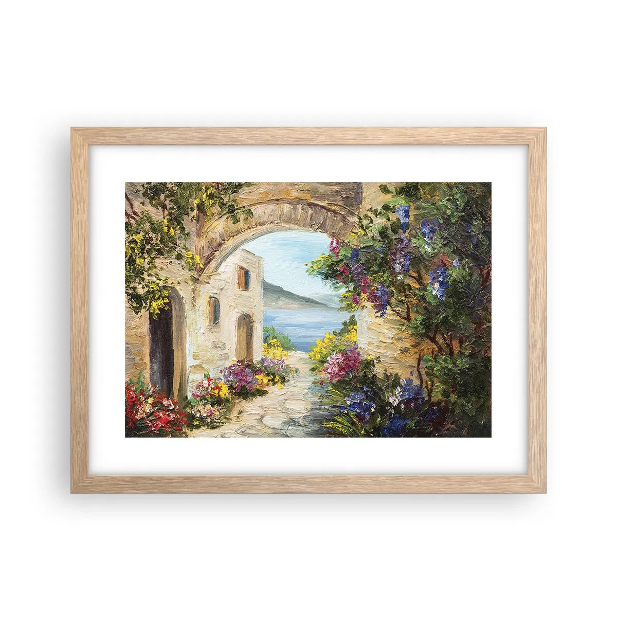 Affisch i ram av ljusek - Kustprovinsens charm - 40x30 cm