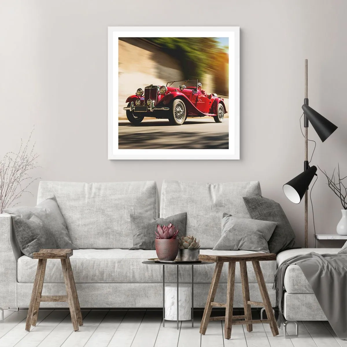 Affisch i vit ram - Vackrare än Nike från Samothrakis - 40x40 cm