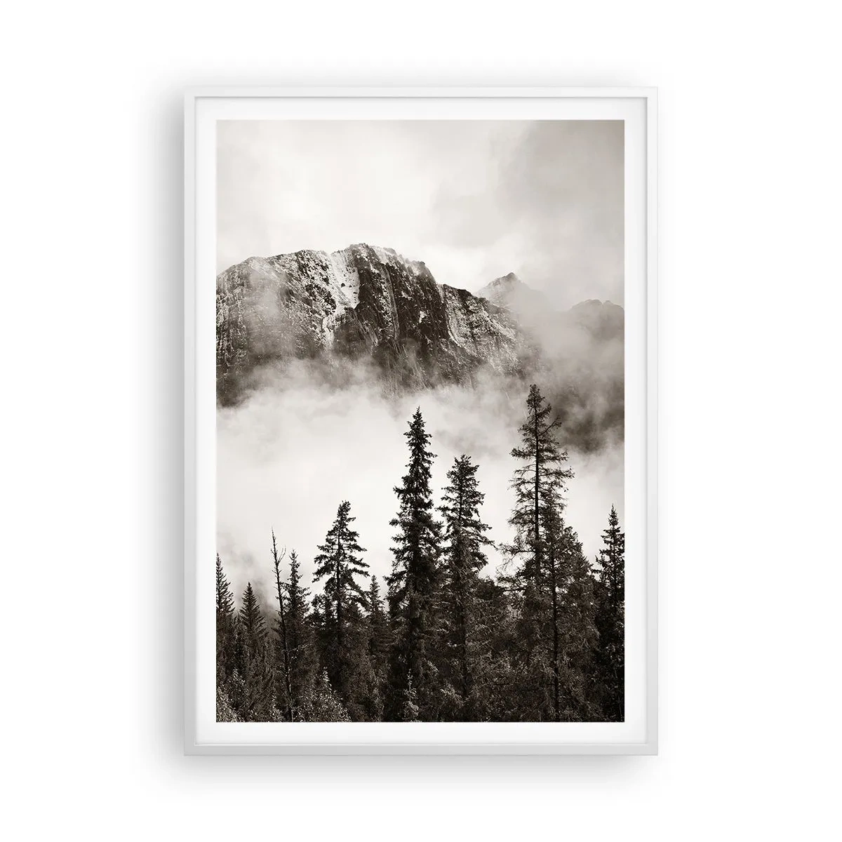 Affisch i vit ram - Granithärskare - 70x100 cm