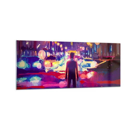 Glastavla - Bild på glas - Doppad i ljuset - 100x40 cm